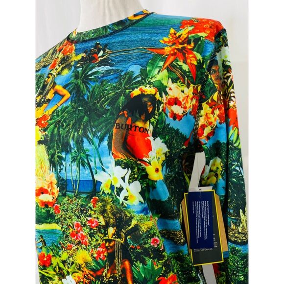 Men’s Medium Maui Wowie Shirt Burton Dry Ride Multicolor Long Sleeve Crewneck - Picture 5 of 15